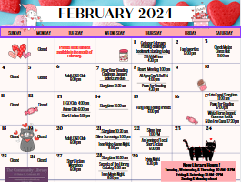 a thumbnail image of the February 2024 calendar of events